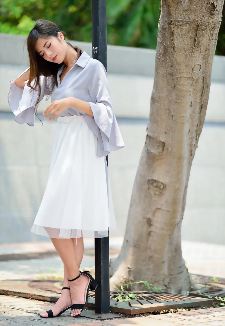 [Mzsock] NO.145 Fang Weizhen’s elegant long skirt with high legs street photography#[105P]-82